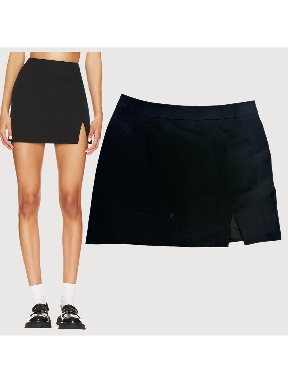 SNDYS Fern Mini Skirt Black XL NWT